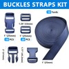 MELORDY 1 inch Buckles Straps Set with 10 Yards Nylon