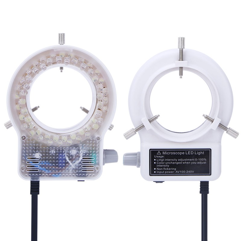 60LED Adjustable Brightness Microscope Ring Light for Stereo Microscope