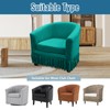 GOSTADY 2 Piece Club Chair Slipcover Stretch Barrel Armchair Chair