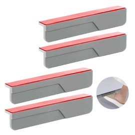CCDANSIYUCR Instant Install Cabinet Toe Kick - 4 Pack Peel & Stick Touchless Foot Pulls, Works on Laminate/Wood/Metal Drawers (Gray)