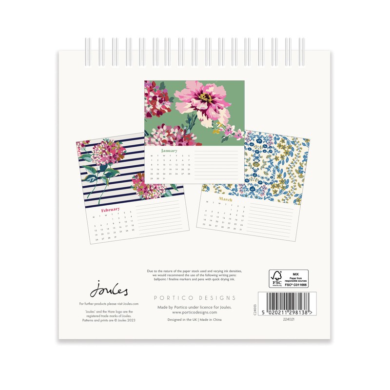 2024 Joules Floral Desk Calendar