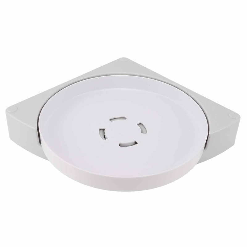 Shower Caddy Corner Rotate Wall Mount Easy Install Modern Plastic