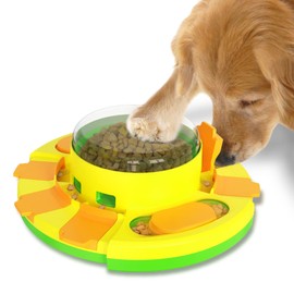 Aluckmao Dog Puzzle - Dog Food Puzzles Toy Feeder, Treat Puzzle Toys for Dogs (Push)