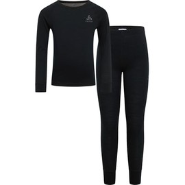 Odlo Bambino Set di biancheria termica MERINO 200, Nero, 152