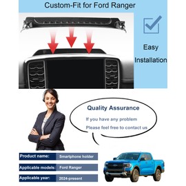 oricarmes car Phone Holder for Ford Ranger 2024 2025 2026 Accessories Include Driver and Passenger Magnetic car Phone Mount for Ford Ranger Accessories