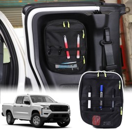 Bekantogy Car Rear Window Storage Bag Compatible with Nissan Frontier 2022-2024+ Oxford Cloth Inside Storage Pocket Multi-Functional Storage Pocket with Zipper,for 2-Door Version (Right Side)