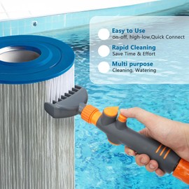 Banax Pool & Spa Filter Cartridge Cleaner, Removes Debris & Dirt from Pool Filters in Seconds, Heavy Duty & Durable Pool Cartridge Filter Cleaner