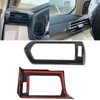 2pcs Air Conditioner Vent Outlet Trim Cover Carbon Fiber Interior