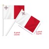 Pack of 25 Malta Handheld Flag, Maltese Decor Hand Held