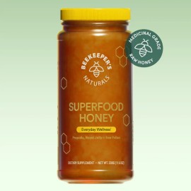 Superfood Honey by Beekeeper's Naturals – 330g | Raw Honey Blend for Immune & Energy Support with Natural Antioxidants