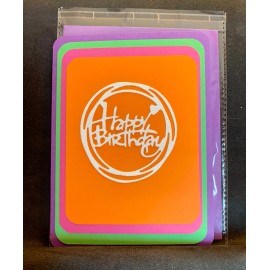 Happy Birthday Card! Bright Beautiful Colors! Handmade!