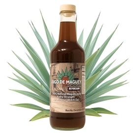 Herbalista Maguey Black Juice - Jugo De Maguey Tarasco Asado Extract 33.3 Fl oz (1 Liter) | All Natural, 100% Juice | Jugo de Maguey de Michoacan, Sabor Natural. (33.3 Fl Oz, Natural)