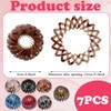 Horsetail Clip Damen Haarspange Einziehbar Vogel-Nest-Design 7 Stück Flexibel Schwarz