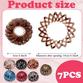 Horsetail Clip Damen Haarspange Einziehbar Vogel-Nest-Design 7 Stück Flexibel Schwarz