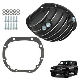 Thomletha Rear Differential Cover with Gasket and Drain Plug Replacement for 25 27 30 10-Bolt SPC4907BKKIT