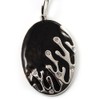 Stylish Y Shape with Black Enamel Oval Pendant Oval Chain