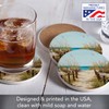 CounterArt Beach Path Absorbent Coasters (Set of 4)