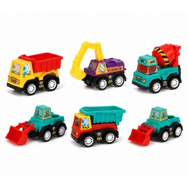 Mini Pull Back Car Toys Set for Kids – 6 Pack Construction & Rescue Vehicles for Imaginative Indoor and Outdoor Play