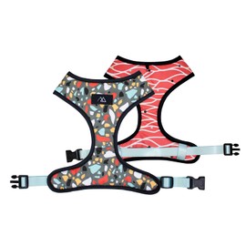 Reversible Dog Harness Medium Size - 24 x 22.5 cm - Mosaic Model - Size M - Very Durable and Comfortable - Safe - Accessories for Dogs - Consentida
