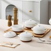 MALACASA Mini Cocotte Set - 12 OZ Small Casserole Dishes