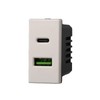 Module Switch Shucko TV Buttons Compatible Dimmer Series AXOLUTE White (USB 2 in 1 USB + Type C)