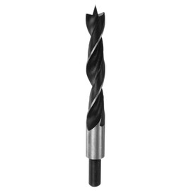 sourcing map Brad Point Drill Bits 15mm(38/64") Dia Straight Steel Round Shank Drill Metric Brad Point 3.9" Drilling Depth Spiral Twist Drill Bits for Carpenter Woodworking Plastic Rubber