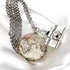 World Globe Chain with Camera and Pearl Necklace 70 cm