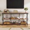 ALLSTAND 55" Console Sofa Table with 3 Tier Storage Shelves,