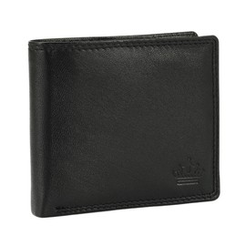 Manza Men's Leather Wallet with RFID Protection - Genuine Leather Wallet for Men - Extra Sturdy Double Stitching - 13 Slots for Credit Cards - Wallet in Landscape Format, black, Landscape