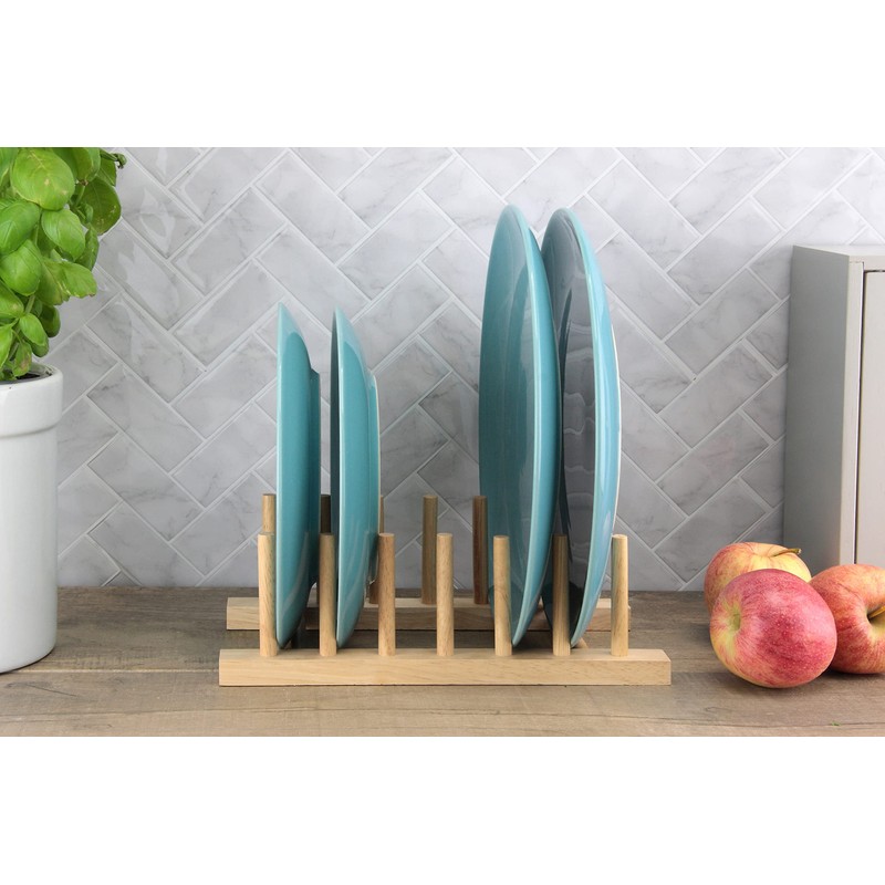 APOLLO 5001 Wooden plate rack, Wood, 26x15x12
