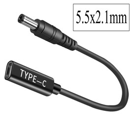 Bacron 100W 12V USB PD DC 5.5x2.1mm Cable, USB C DC 20v 5.5 X 2.1mm Adapter, DC 5.5x2.1mm Adapter to USB C Adapter Made for Solar Panel, Motorhome, Portable Power Station, RVs, Solar Generator