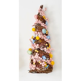 Worth Imports 16" Tabletop Twig Tree with Easter Eggs, Berries and Flowers