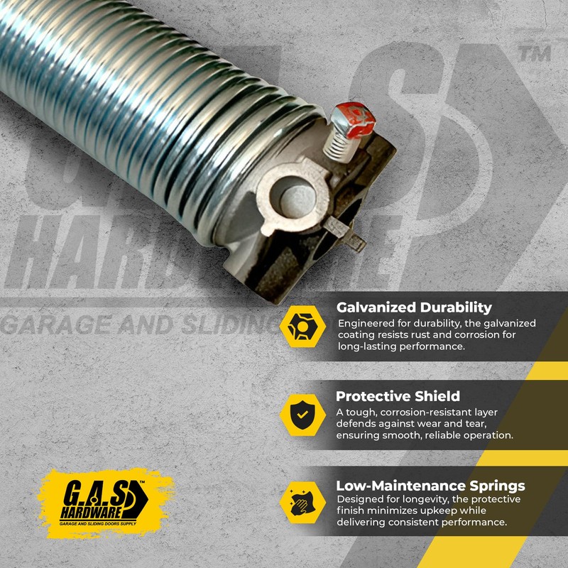 Galvanized Garage Door Torsion Spring .225 x 2 x 25