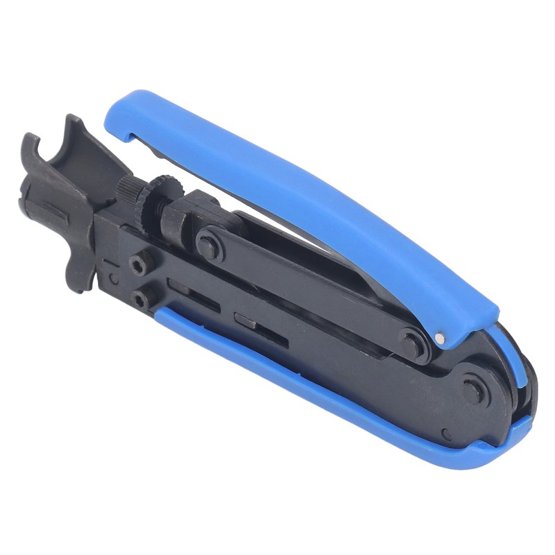 Coax Crimper Tool Kit for Cable Compression with Stripping Tool