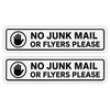 No Junk Mail Sticker for Letterbox Door or Window/Effective Deterrent