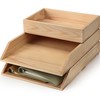 Beeveer 3 Pcs Wooden Letter Trays, Wood Letter-Size Desk Organizer,