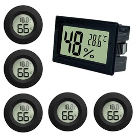 Xdealcozyxc 6 Pcs Hygrometer Humidity Meter, Portable Outdoo Reptile Lcd Mini Digital Thermometer