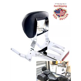 JMEI Sissy Bar Backrest Luggage Rack for Honda Shadow Aero VT 750 VT750 2004-2023 USA