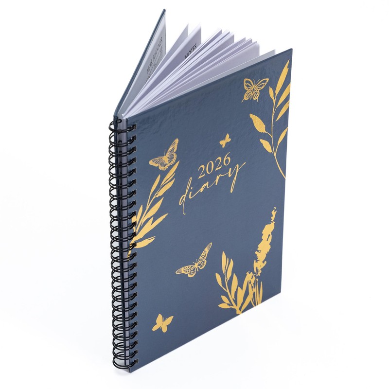 evelay 2026 A5 Week to View Spiral Bound Diary Hardback