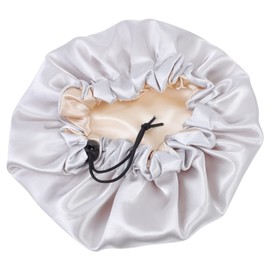 Minkissy Satin Hair Bonnet Kids Shower Hat Children's Baby Satin Shower Cap Elastic Silk Sleep Cap Hair Protector Hat