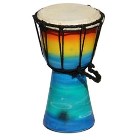 Wogeka - 20 cm Djembe - Bongo with Airbrush Painting as a Gift Idea Africa Style Drum Drum 04
