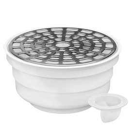 Fleximatic 2259 Coladera Universal con rejilla cubierta de acero inoxidable y check anti-olores