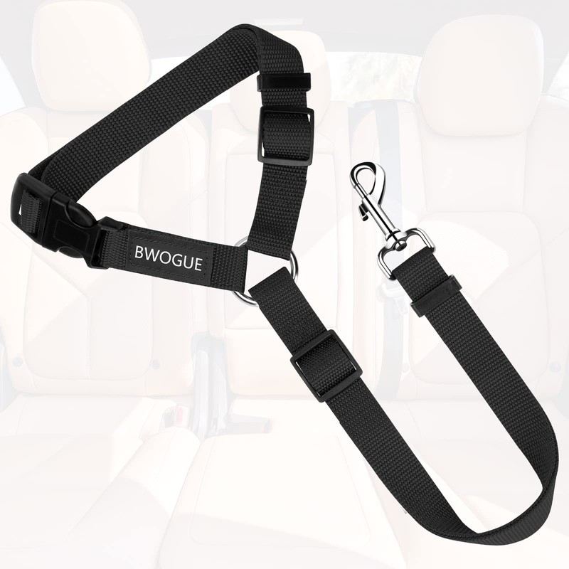 BWOGUE Pet Dog Cat Seat Belts, Car Headrest Restraint Adjustable