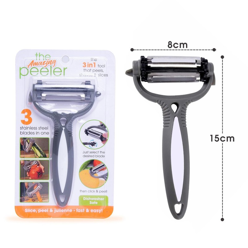 Fandcy Potato Apple Vegetable Peelers for Kitchen, Multifunctional 3-in-1 Peeler