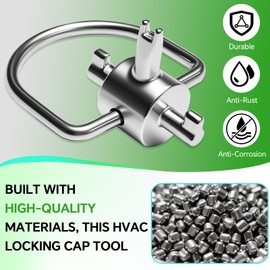 Zeikiwe HVAC Locking Caps Key 2 Pack, Refrigerant Cap Key Tool for R410A and R22 Systems, HVAC Tools for Locking Cap Installation and Removal