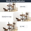 HOOBRO 3 Pieces Round Bar Height Table and Chairs Set,