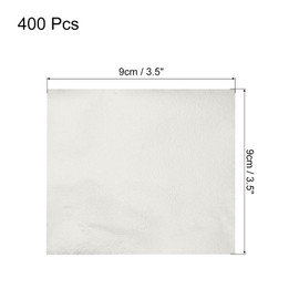 MECCANIXITY 400 Pcs Gold Leaf Sheets 3.5" x 3.5" Imitation Gold Foil Sheets for Crafts,Picture Frames,Sculpture,Nails and DIY Arts Decoration,Dark Silver