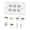 Wall Plate 6 Ports HD Multimedia Interface CAT6 TV F