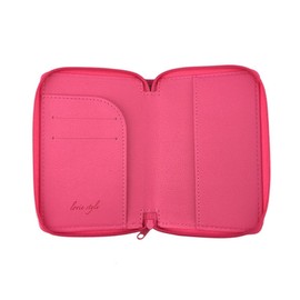 Passport Holder with Unique Zipper Closure - Multiple Colors & Travel Quotes - RFID Blocking Security Travel Wallet - Holder Protector Case for Passports, Cards, Cash and Travel Documents (Fuchsia)