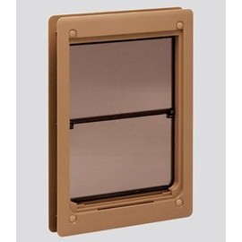 ATOM Pet Door, Pet Cat, Medium Size, Brown, Dog